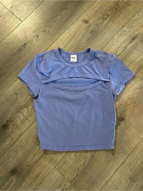 Tna Lavender Short Sleeve Crop Top